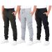 Real Essentials 3 Pack: Boys Youth Active Athletic Soft Fleece Jogger Sweatpants Large Set C