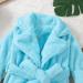 Soft Blue Jelly Baby Bathrobe for Toddler Girls & Boys | Flannel Nightwear & Pajamas | Winter Coat 1-2 Years - Buy Online on GoSupps.com