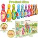 IWUTEFET Kids Dinosaur Bowling Set - Soft Foam 10 Pins and 2 Balls - Educational Indoor/Outdoor Game for Children - Fun Learning and Development Toy - Buy Online on GoSupps.com