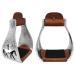 Challenger Horse Saddle Western Aluminium Bell Engraved Cut-Out Stirrups 51146