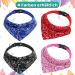 Tonyg-P Dog Bandana & Neckerchief Set - 4 Adjustable Headscarves for Small & Medium Dogs & Cats - Buy Online on GoSupps.com