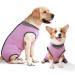 Dog dividers breathable for surgical abdominal wounds and skin protection anti-losing cone e-neck band alternative after operations XXXL (1 Pack) pink