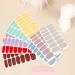 JSRQT Solid Glitter Color Full Wraps Nail Polish Stickers 8 Sheets Nail Art Polish Decals Tips Self-Adhesive Nail Polish with Nail Files Nail Strips Bright Pink Nail Wraps Nail Art Designs for Women - Buy Online on GoSupps.com