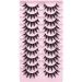 Japanese Style 16MM Anime False Eyelashes - 10 Pairs Thick Cosplay Wispy Doll Lashes by FANXITON - Buy Online on GoSupps.com