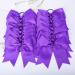 DEEKA 16PCS 8 Inch Large Cheer Bows Ponytail Holder - Purple Handmade for Girls Teens Softball Cheerleader Sports - Buy Online on GoSupps.com
