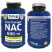 Naka Platinum Nutri NAC (N-Acetyl-L-cysteine) 600 mg per Capsule - Bonus Size 150 Veggie Capsules (120+30 Free)