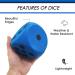 Jumbo Foam Yard Dice Set of 6 with Scorecards - Outdoor Giant Lawn Games for Beach, Camping, and Backyard - Blue - Buy Online on GoSupps.com