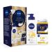 NIVEA The Firming Collection With Q10 Holiday Gift Set for Visibly Firmer Skin Includes Anti-Wrinkle Day Cream Night Cream and Firming Body Lotion 3-Piece Skin Care Set