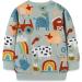 Girls Cotton Sweatshirt for Kids | Green Long Sleeve Pullover | Toddler Clothes | Age 3-4 Years - Buy Online on GoSupps.com