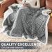 Inhand Sherpa Throw Blanket Queen Size 90x90 Grey - Cozy Reversible Flannel Fleece Blanket for Couch, Sofa, Bed - Soft, Warm, and Plush - Buy Online on GoSupps.com