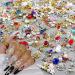 Dornail 50pcs Gold Nail Charms for Acrylic Nails Silver Rhinestones for Nails Mix Styles 3D Nail Rhinestones Metal Nail Gems Alloy Zircon Nail Crystals Nail Jewels Nail Decorations for Nail Art Charms