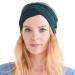 CHARM Mens Elastic Japanese Headband - Long Hair Bandana Womens Head Wrap Dreads B-Green