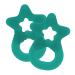 Dentistar Teething Ring Set for babies from 3 months - Star - baby teething aid made of thermoplastic elastomer (TPE) cooling teether reaches the molars Made in Germany Tannen Gr n | 2er Set