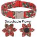 Aring Pet Dog Halis Band - Adjustable Red Cotton Collar with Flower for Small & Medium Dogs | Durable Metal Buckle - Buy Online on GoSupps.com