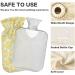 NAANLE Pastel Yellow Dandelion Hot Water Bottle - 2L Large Transparent for Menstrual Cramps Relief & Heat Therapy - Buy Online on GoSupps.com