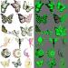 Ooopsiun Luminous Butterfly Temporary Tattoos for Girls - 12 Sheets Glow in The Dark Butterfly Stickers Party Favors Decorations for Kids Girls