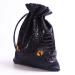DND Dice Bag Can Hold 6 Set Dice, Black Dice Pouch for Board Game, Medieval Leather Coins Bag, D and D Dice Storage Bag for RPG Game, DND Game Accessories for New to Master
