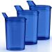 3x beak cup with lid 250ml blue batch cup senior set made of 3x cups with 3x lids (2x with opening 12 x 10 mm and 1 x with opening 4 x 4 mm) drinking cup with lid drinking cup baby