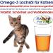 Premium Cold-Pressed Salmon Oil for Cats - Omega-3 Fish Oil for Healthy Skin & Fur | 3L Glass Bottle (3x1L) - Natural BARF Diet Supplement - Buy Online on GoSupps.com