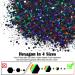 Ceya Black Holographic Chunky Glitter Powder 4.2oz - Nail Art, Hair, Epoxy Resin, Tumblers, Slime, Painting & Festival Decor - Buy Online on GoSupps.com