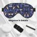 Blue and Orange Bird Print Unisex Sleep Eye Mask | Soft Comfort Shade for Travel & Yoga - Buy Online on GoSupps.com