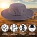 Obling Sun Hat UPF 50 Wide Brim Bucket Hat Safari Boonie Hat - B-grey - Buy Online on GoSupps.com