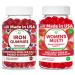 Lunakai USA Made Iron Gummies + Women s Multivitamin Gummies Bundle Naturally Flavored Non-GMO 60ct Each