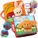 ToBe ReadyForLife Stimulating Baby Books 0-6 Months and 6-12 Months Infants | Crinkle Books for Babies Makes Great Toys Gift for 1 Year Old | Soft Cloth Animals Books for Baby Gift (2-Pack) Pack of 2