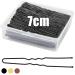 Mbsomnus 200pcs Hair Pins for Buns 7cm U-Shaped Hair Pins Long Bobby Pins Black Bun Pins with Storage Box Hair Grips for Thick Hair Women Girls Wedding Hair Styling Hair Accessories 200pcs Black