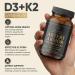 Vitamin D3 K2 Supplement 5000 IU 100 mcg MK7 High Potency D3+K2 Capsules for Artery Health Heart Support & Strong Bones Non-GMO Third-Party Tested d3+k2 Vitamin Supplement Artery Armor -120 Count - Buy Online on GoSupps.com