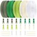 DOITEM 3 mm zipper 14 meters nylon endless zipper set with slider and zipper - 5 colors 3# green white