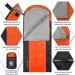 VENTURE 4TH Backpacking Sleeping Bag - Lightweight Warm & Cold Weather for Adults, Kids, Couples - Ideal for Hiking, Camping & Outdoor Adventures - XXL Double Size 4.5lbs | Orange/Gray - Buy Online on GoSupps.com