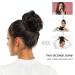 Rose Bud Messy Bun Hair Extension Scrunchie - Jet Black Curly Updo for Women - Buy Online on GoSupps.com