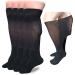Extra Wide Lymphedema Bariatric Socks Knee High Replacemen Sock Liner for Air Cam Walkers Brace Orthopedics Cast Boot Men Women Black-2pairs One Size