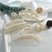 Mehayi 4 PCS Large Pearl Hair Claw Clips | Hair Barrette Clamps for Women & Girls | Fashion Accessories for Party & Wedding - Buy Online on GoSupps.com