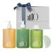 Lime Sunday Bath Gift Set Shampoo + Hair Vinegar + Body Wash + Jade Guasha Comb Gift Set for Women & Men Vegan Shower Set Bath Body Full Sized Kit Hair & Body Care Set