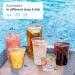 Fit Meal Prep 24 oz Clear Plastic Cups with Flat Slotted Lids - 100 Pack | Ideal for Iced Drinks, Coffee, Tea, Smoothies, Boba | Disposable, Extra Large Size - Buy Online on GoSupps.com