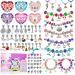 150 PCS Large Charm Bracelet Making Kit Beads for Jewelry Making Unicorn Mermaid DIY Arts Supplies and Crafts for Girls Ages 8-12 Kids Birthday and Christmas Gifts for Teenage Girls