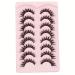 Gmagictobo Mink Cat Eye Fluffy False Eyelashes - D Curl Russian Strip Lashes (8 Pairs) | Soft Wispy Multipack for Stunning Eyes - Buy Online on GoSupps.com