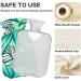 NAANLE 2L Transparent Hot Water Bottle - Green Palm Leaf Design for Back Pain Relief Hand & Foot Warmer Neck Warmth & Cold Therapy - Buy Online on GoSupps.com