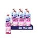 Domestos Power Fresh Floral Fresh Toilet Gel eliminates 99.99% of germs* limescale remover 6x 750 ml Floral 750 ml (Pack of 6)
