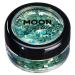 Holographic Glitter Shapes by Moon Glitter - Green - Cosmetic Festival Makeup Glitter for Face Body Nails Hair Lips - 3g