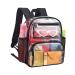 MAY TREE Clear Backpack Stadium Approved 12126 with Breathable Shoulder Straps, Clear Mini Backpack for Girls and Boys, Heavy Duty Clear Backpack for Sport Event School Festival Concert- Black
