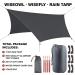 TAHOE TRAILS Hammock Rain Fly - Waterproof Camping Tarp (3000MM) with Aluminum Stakes and Guy Lines - Ultralight & Durable - Buy Online on GoSupps.com
