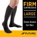 FUTURO Men's Large Black Dress Socks - Firm Compression (20-30 mm/Hg) for Comfort & Style - International Shipping - Buy Online on GoSupps.com