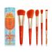Spectrum Spritz Cocktail 5 Piece Makeup Brush Set Mid-Size Cocktail Makeup Brushes for Foundation Powder Contour Eyeshadow Brows Premium Soft Synthetic Fibre Bristles