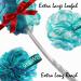 2-in-1 Loofah Back Scrubber & Bath Sponges Set with Long Handle Brush and Extra-Large Mesh Poufs - Exfoliating Bathing Accessories for Men & Women - Buy Online on GoSupps.com
