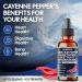 Cayenne Pepper Liquid Drops with Vitamin D3 Vitamin K2 Hawthorn Berry Beet Root Ginger Ceylon Cinnamon Turmeric Berberine - Digestion Support - 30ml - 60 Day Supply - Buy Online on GoSupps.com