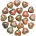 MAIBAOTA Unakite Healing Crystals Gemstones Pocket Gifts Heart-Shaped Nature Spiritual Energy for Women Men Reiki Divination Balancing Yoga Meditation 10PCS