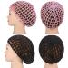 9 Piece Mesh Crochet Hair Net Snood Hat Set for Women- Black Pink | Hair Cover for Sleeping and Styling - Buy Online on GoSupps.com